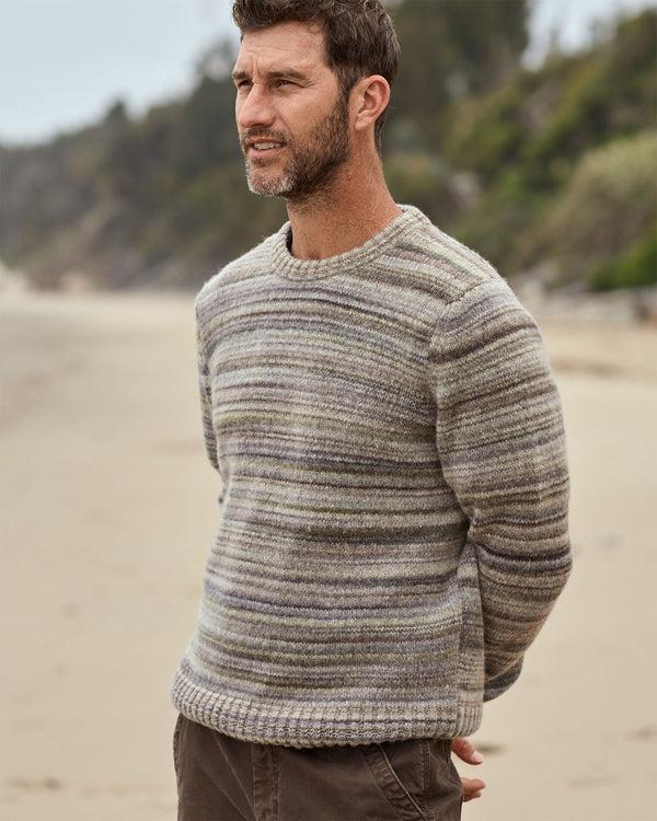 Outerknown Horizon Sweater Sea And Sand Stripe