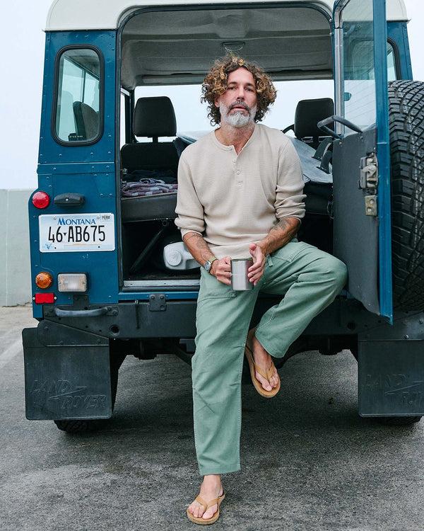 Outerknown Maritime Waffle Henley Sandstone