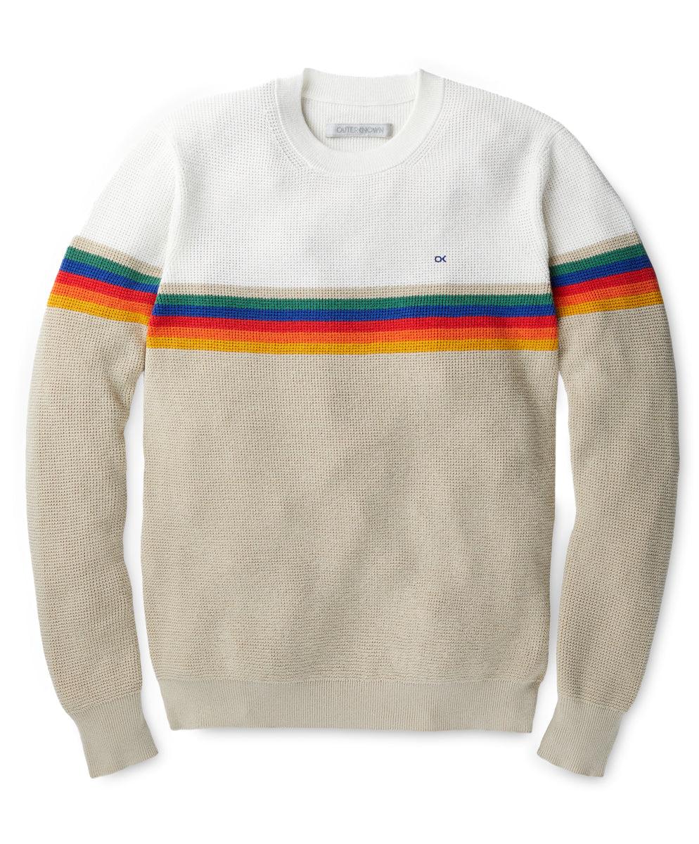 outerknown Nostalgic Sweater Oatmeal Rainbow