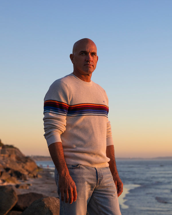 Outerknown Nostalgic Sweater OK Ecru Rainbow