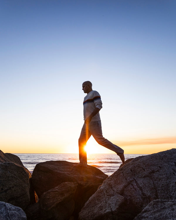 Outerknown Nostalgic Sweater OK Ecru Rainbow