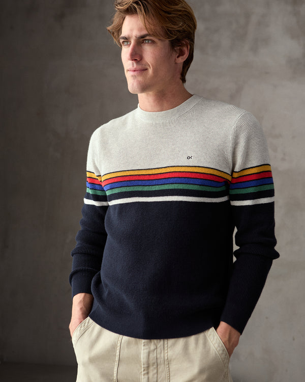 Outerknown Nostalgic Sweater OK Retro Rainbow