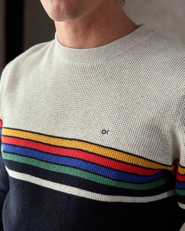 Outerknown Nostalgic Sweater OK Retro Rainbow