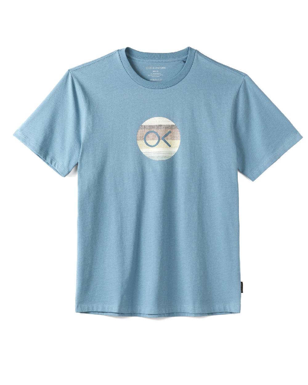 outerknown OK Pattern Dot Tee Hazy Sea