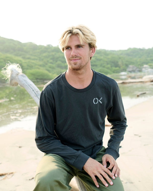 Outerknown OK Stencil L/S Tee Charcoal