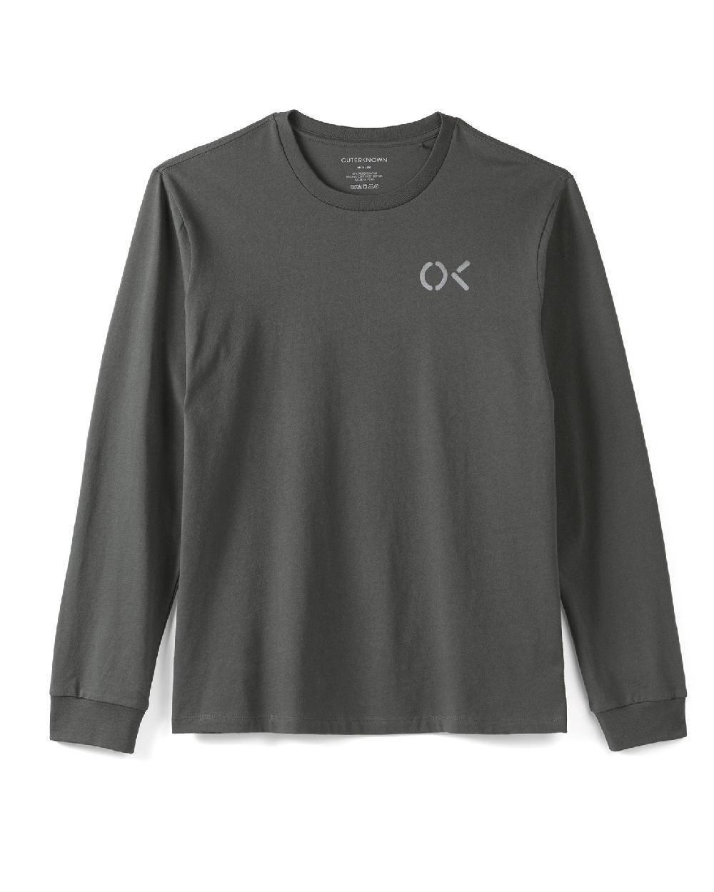 outerknown OK Stencil L/S Tee Charcoal