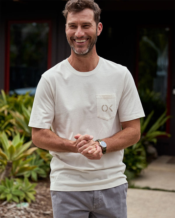 Outerknown OK Stencil Pocket Tee Salt