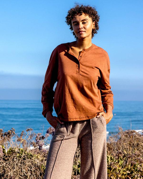 Outerknown Saltwater Slub Henley Copper