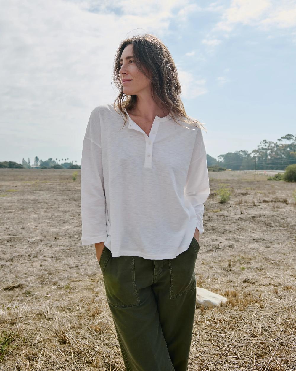 outerknown Saltwater Slub Henley Salt