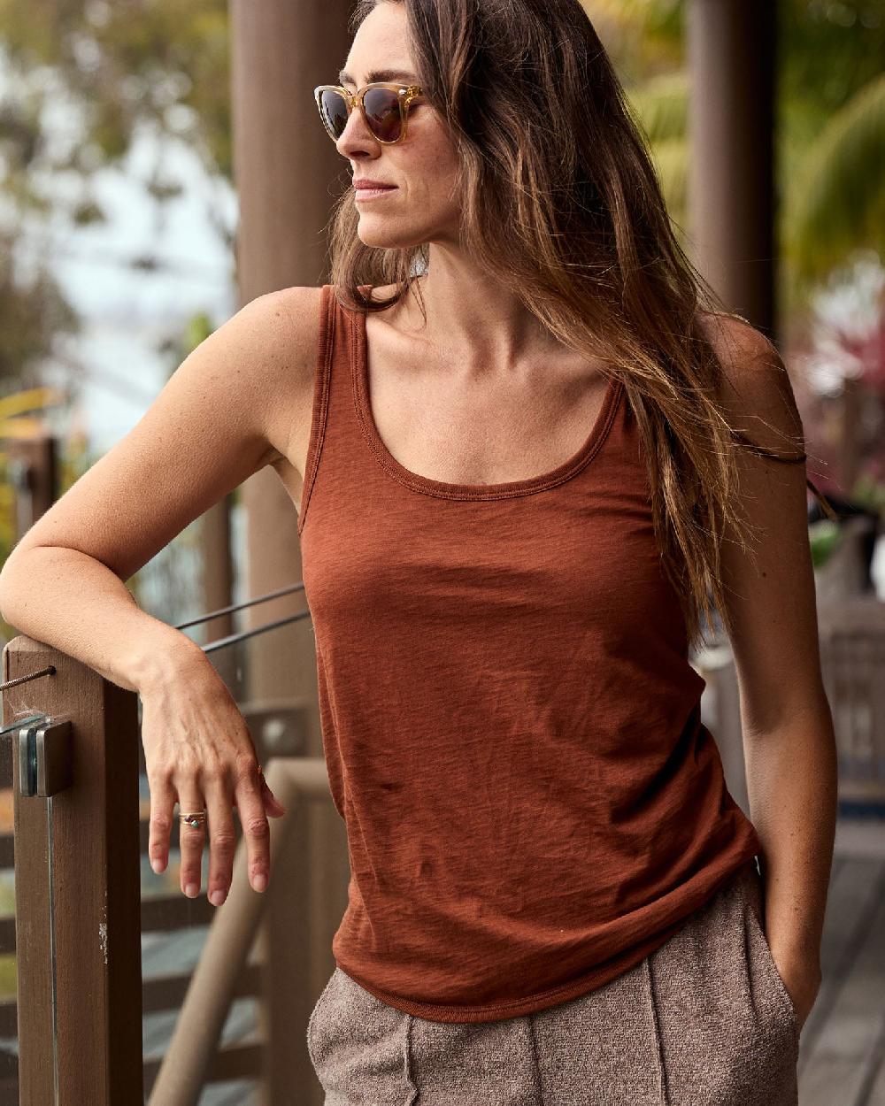 outerknown Saltwater Slub Tank Copper