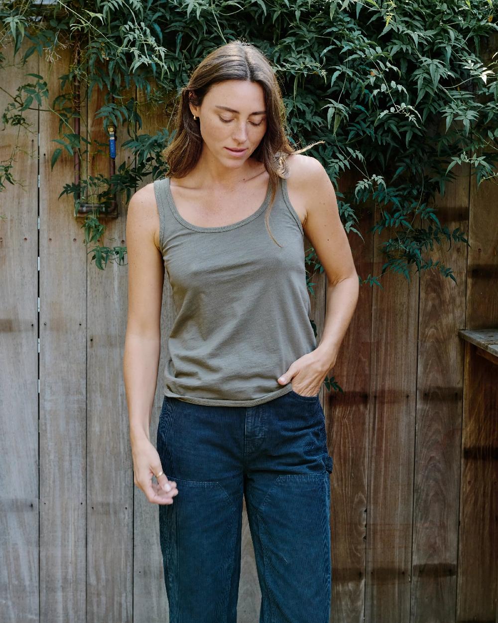 outerknown Saltwater Slub Tank Dusty Marsh