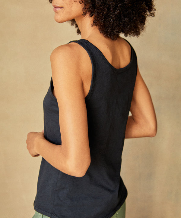 Outerknown Saltwater Slub Tank Pitch Black