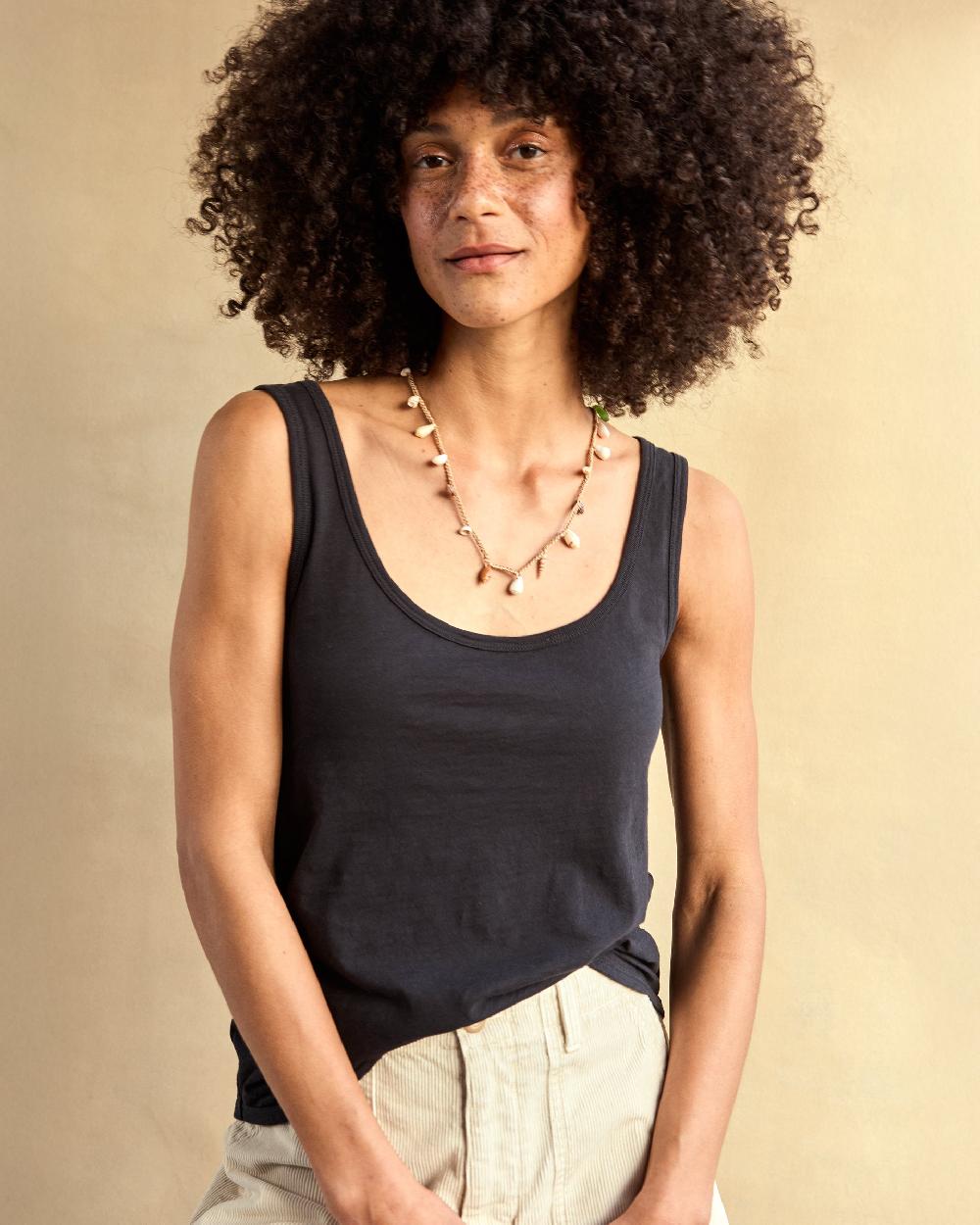 outerknown Saltwater Slub Tank Pitch Black