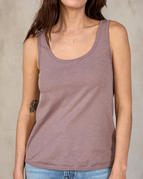 Outerknown Saltwater Slub Tank Purple Dusk