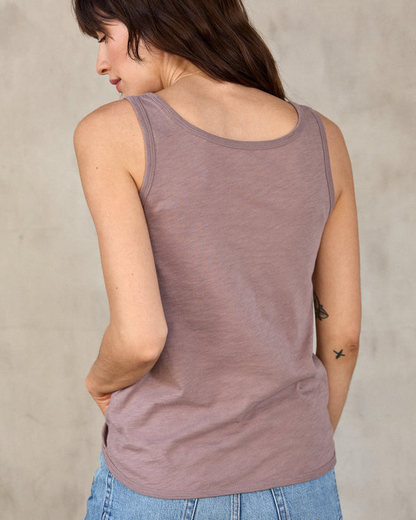 Outerknown Saltwater Slub Tank Purple Dusk