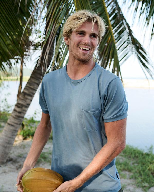 Outerknown Sojourn Pocket Tee French Blue