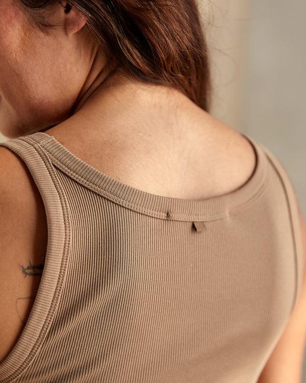 Outerknown Sojourn Ribbed Tank Chestnut