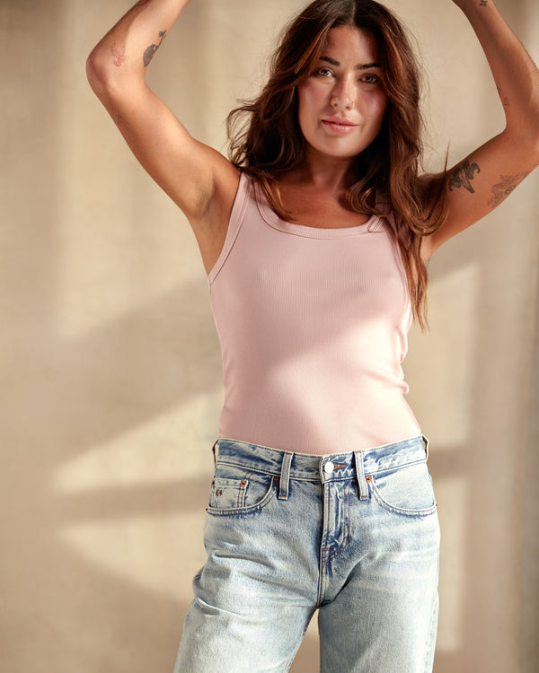 Outerknown Sojourn Ribbed Tank Momento Pink