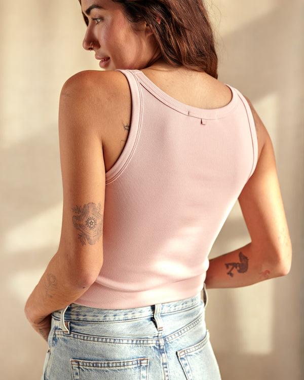 Outerknown Sojourn Ribbed Tank Momento Pink
