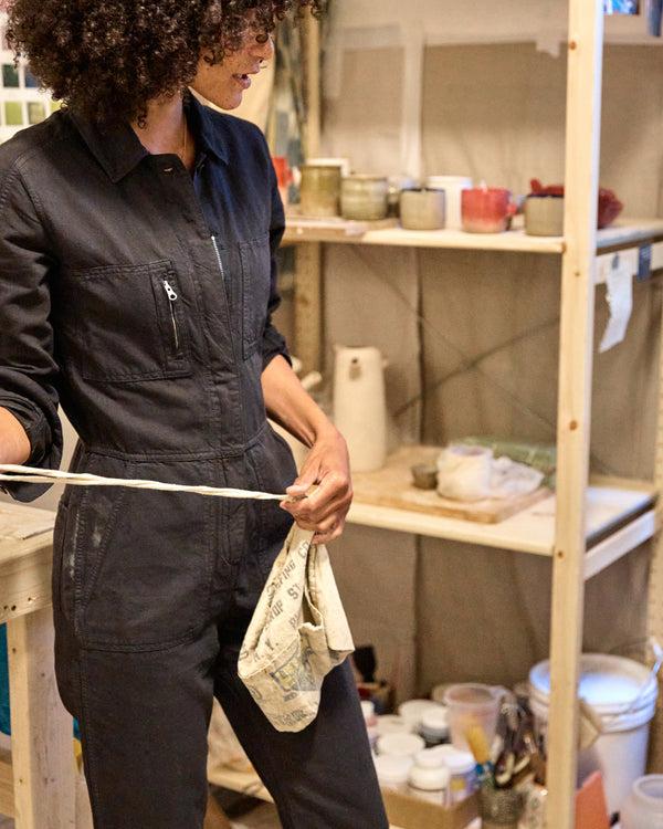 Outerknown Station Jumpsuit Pitch Black