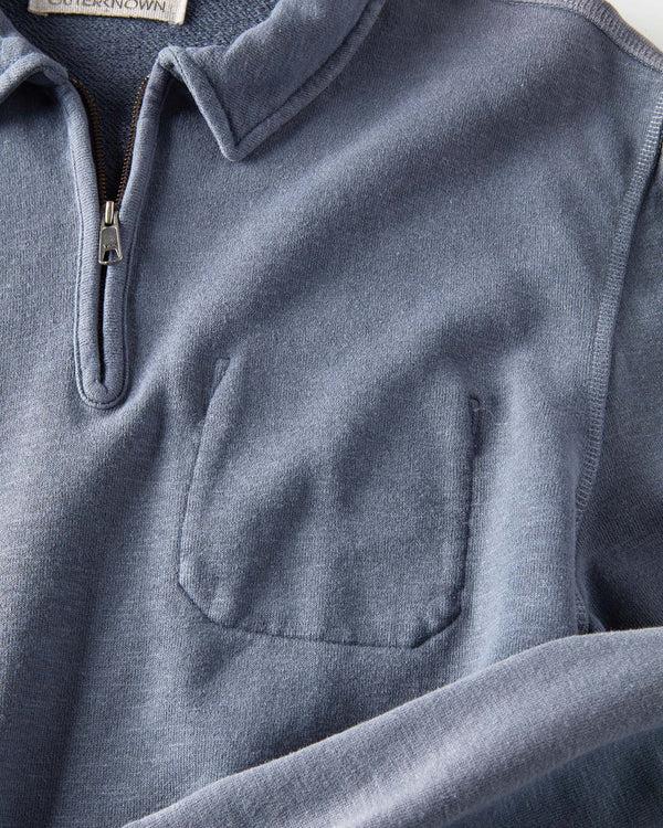 Outerknown Sur Quarter Zip Admiral Blue