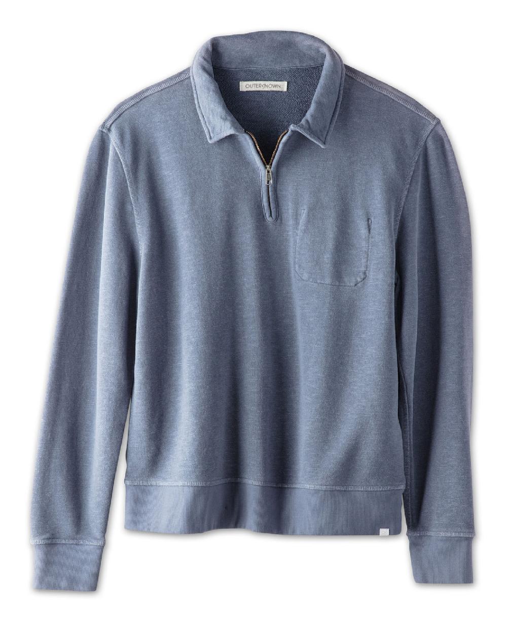 outerknown Sur Quarter Zip Admiral Blue