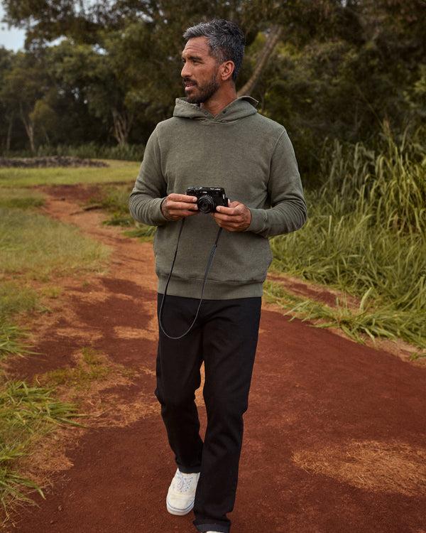 Outerknown Sur Snap Hoodie Olive Branch