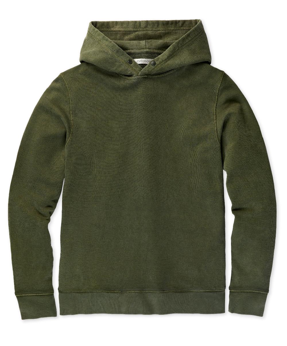 outerknown Sur Snap Hoodie Olive Branch