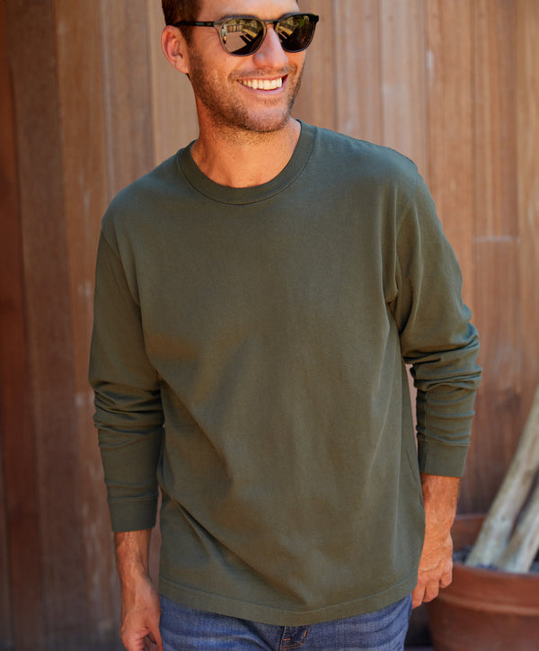Outerknown The Big Heavy Tee Deep Olive