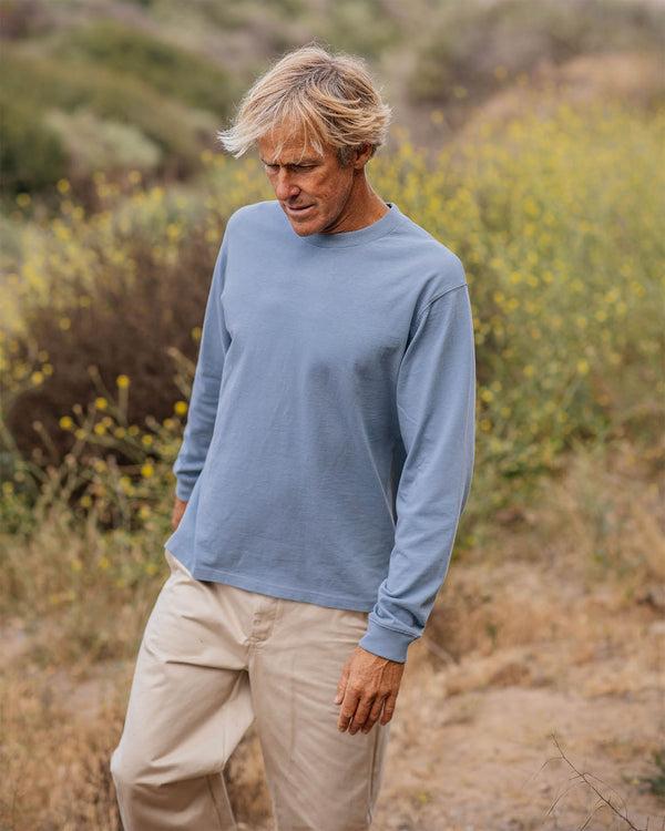 Outerknown The Big Heavy Tee Meadow Blue