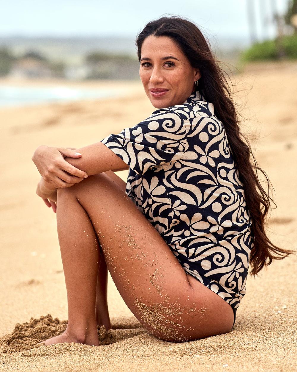 outerknown The Camp Shirt Oatmeal Black Bailey