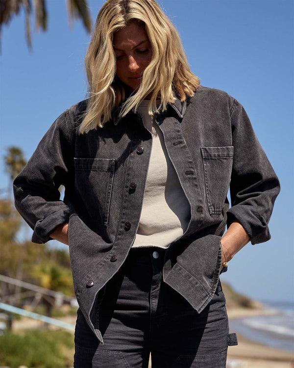 Outerknown The Canyon Shacket Washed Black