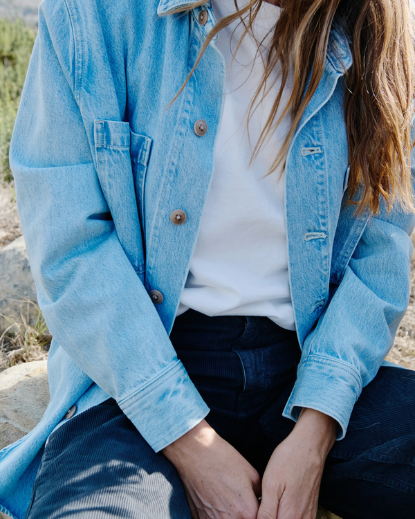 Outerknown The Canyon Shacket Worn Indigo