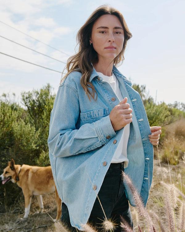 Outerknown The Canyon Shacket Worn Indigo