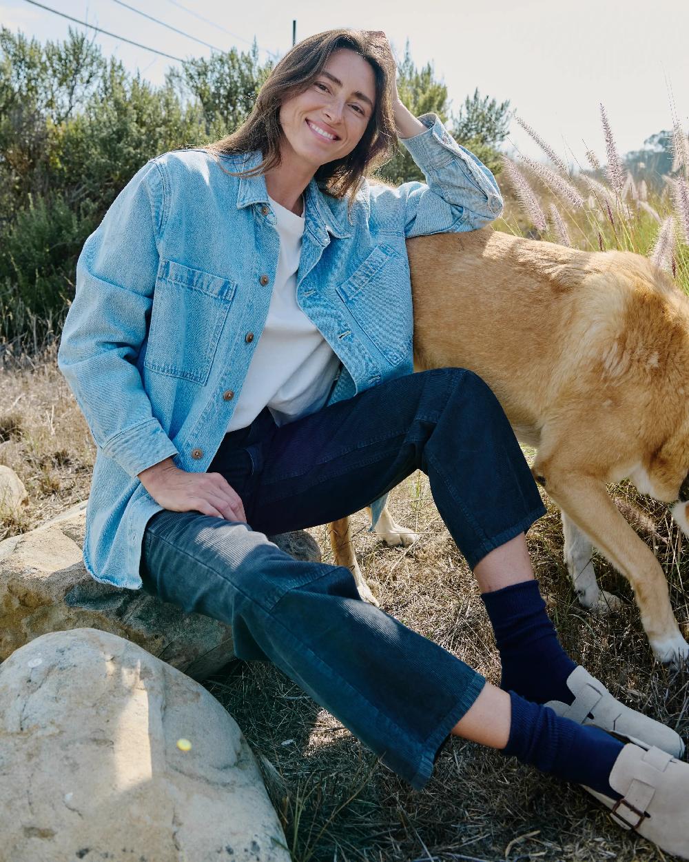 outerknown The Canyon Shacket Worn Indigo