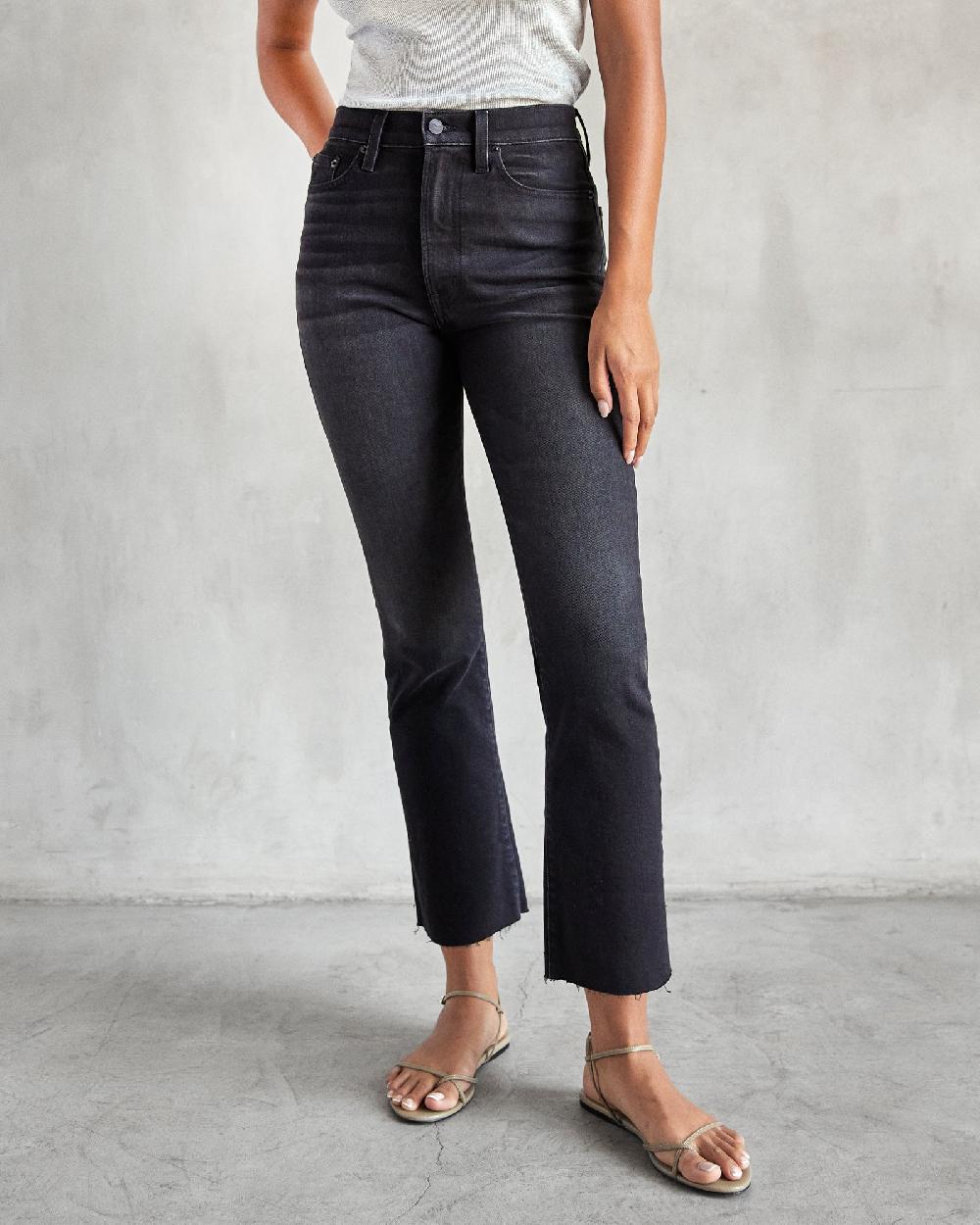 outerknown The Costa Crop Jean Obsidian