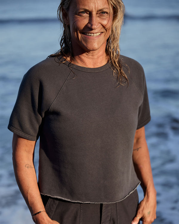 Outerknown The Easy S/S Sweatshirt Washed Black