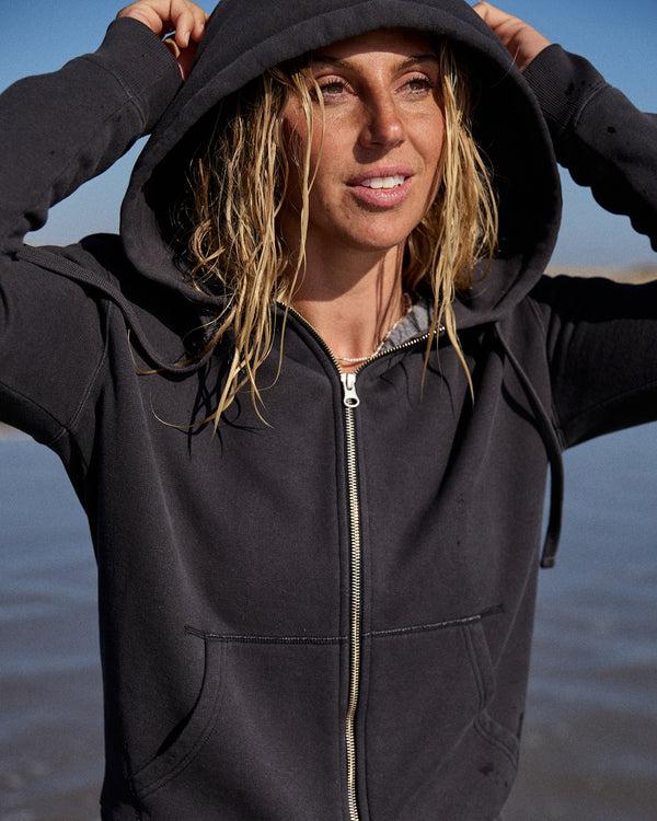 Outerknown The Easy Zip Hoodie Washed Black