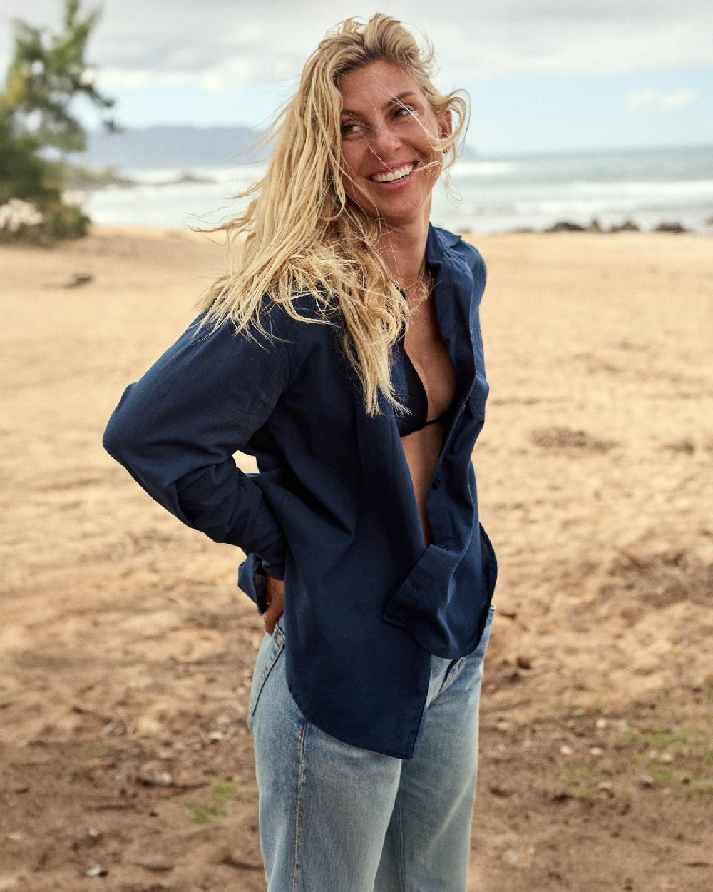 outerknown The Lightweight Weekend Shirt Indigo