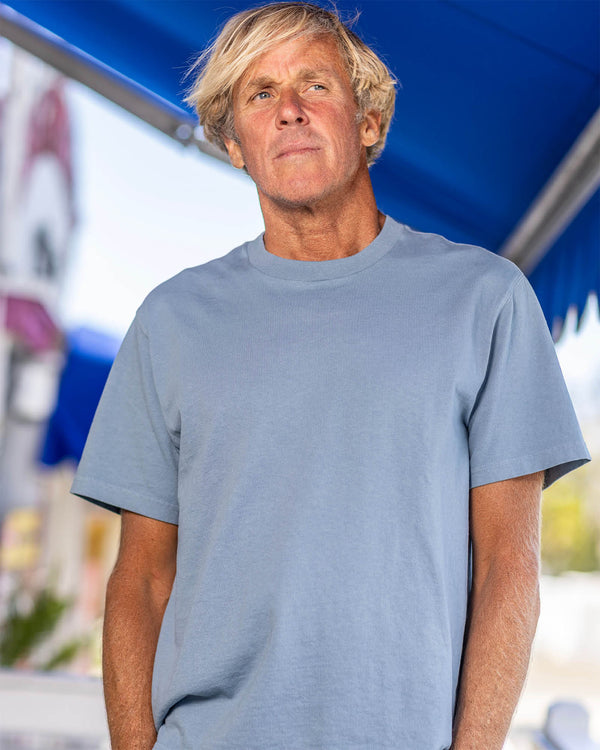 Outerknown The S/S Big Heavy Tee Meadow Blue