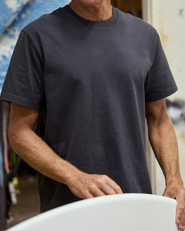 Outerknown The S/S Big Heavy Tee Washed Black