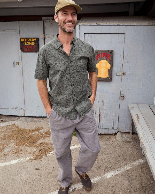 Outerknown The S/S Studio Shirt Charcoal Paisley