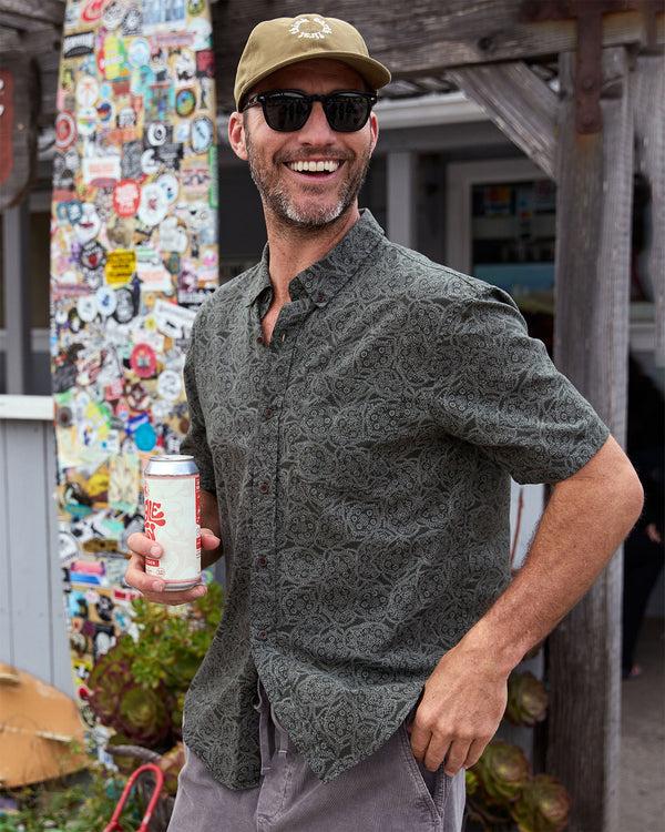 Outerknown The S/S Studio Shirt Charcoal Paisley