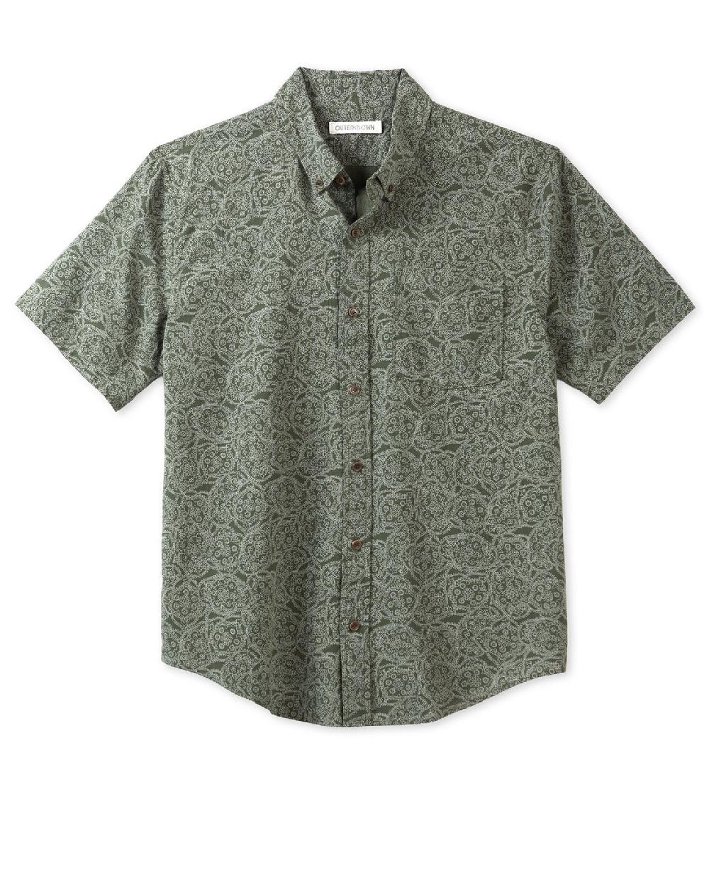 outerknown The S/S Studio Shirt Charcoal Paisley