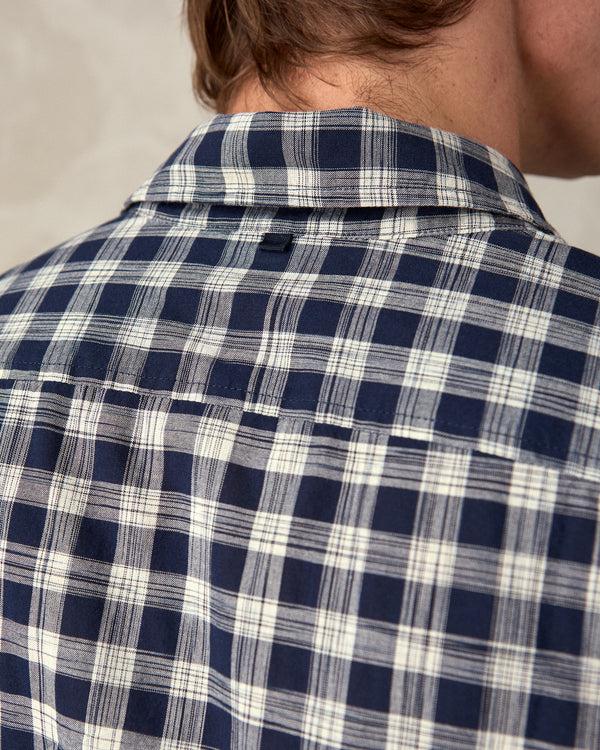 Outerknown The S/S Studio Shirt Marine Ikat Check