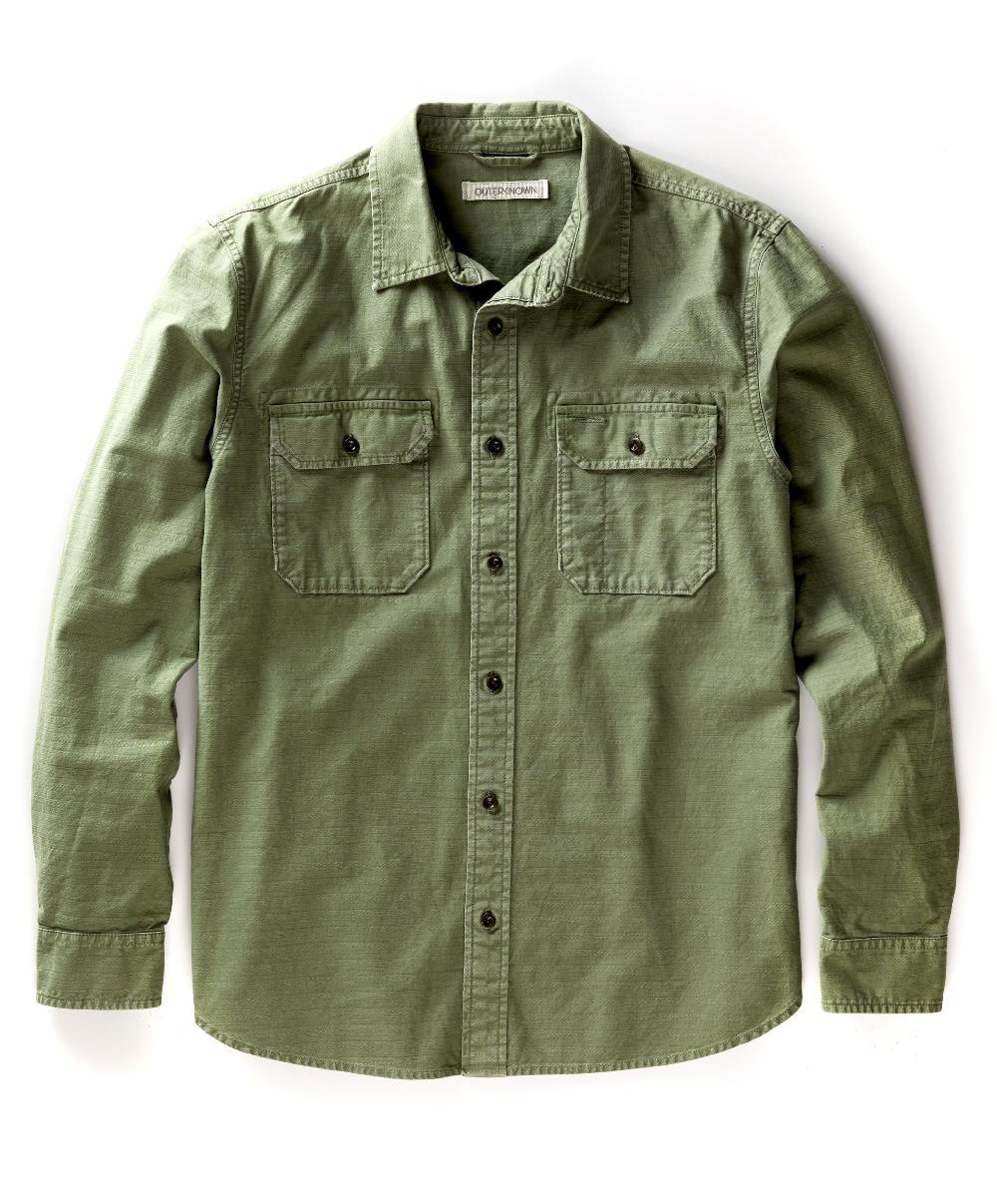 outerknown The Utilitarian Shirt Olive Drab