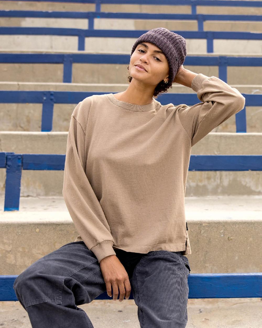 outerknown The Women's Big Heavy Tee CHESTNUT