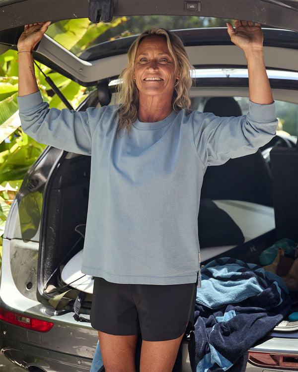 Outerknown The Women's Big Heavy Tee Meadow Blue