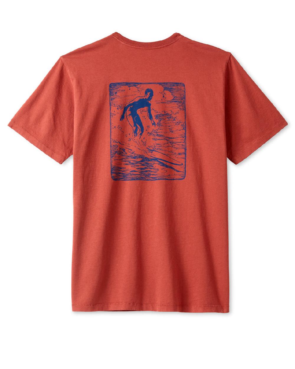outerknown Tom Blake Hawaii Tee MINERAL RED