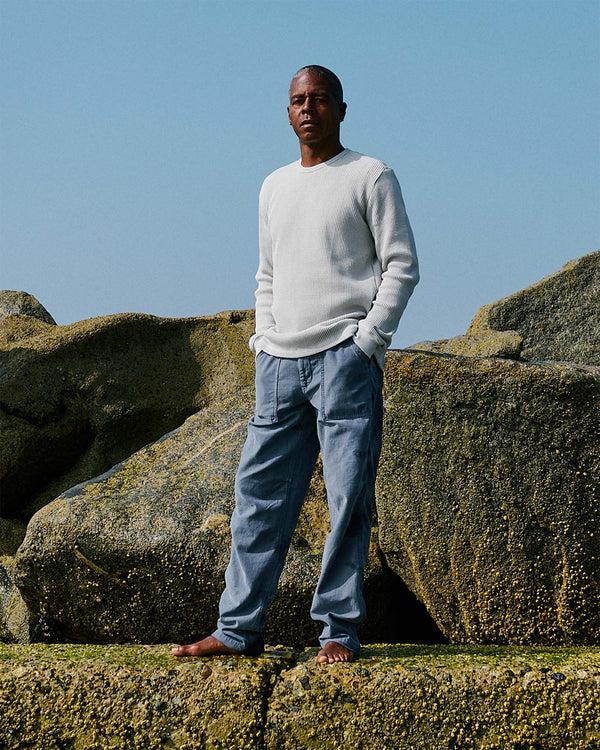 Outerknown Uncharted Waffle Crew Fog Grey